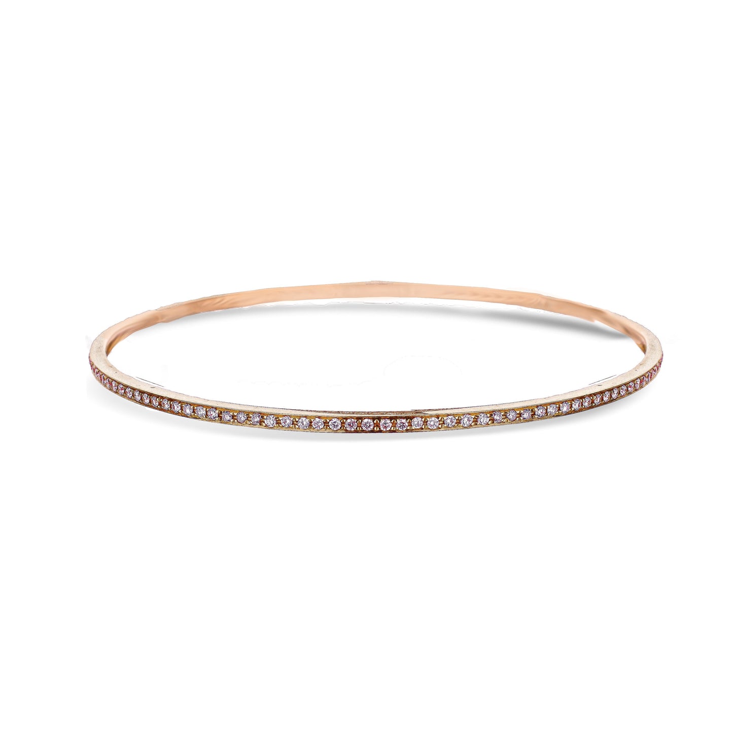 18K Rose Gold Eternity Bangle Bracelet