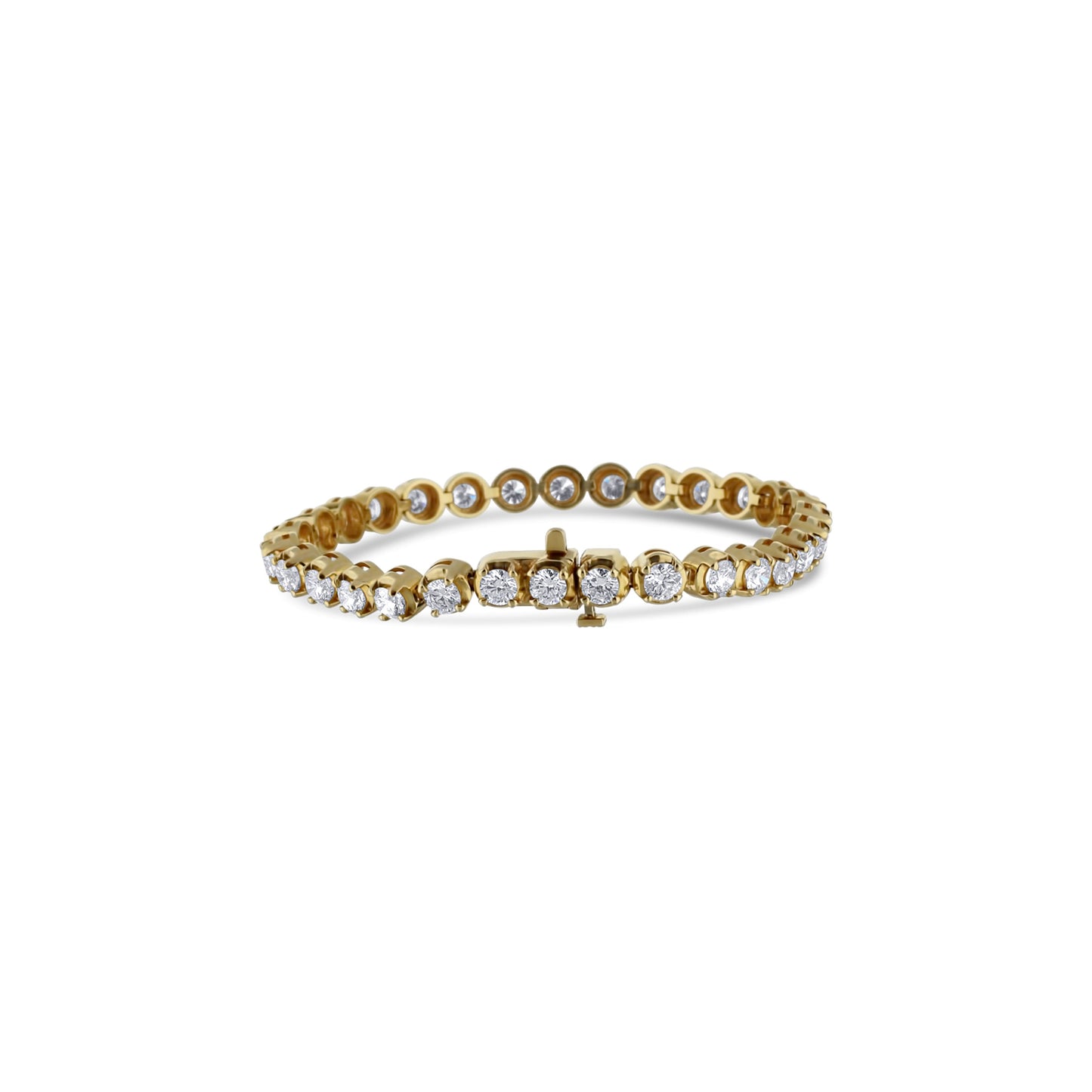 14K Yellow Gold Prong Set Diamond Tennis Bracelet