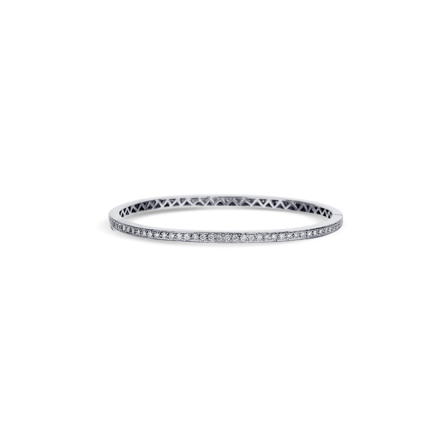 18K White Gold Diamond Bangle Bracelet