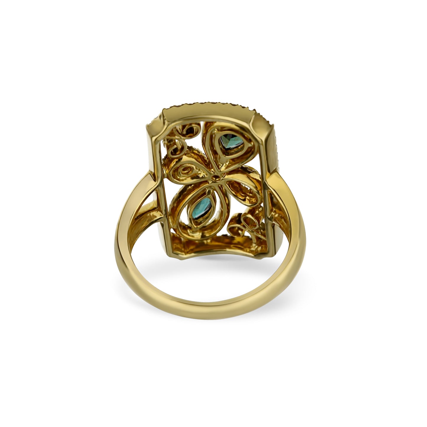 Yellow Diamonds And Alexandrite Ring