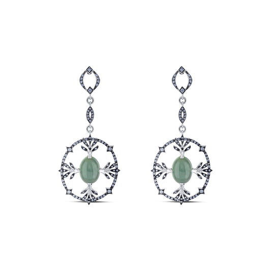 Aquamarine and Diamond Earring