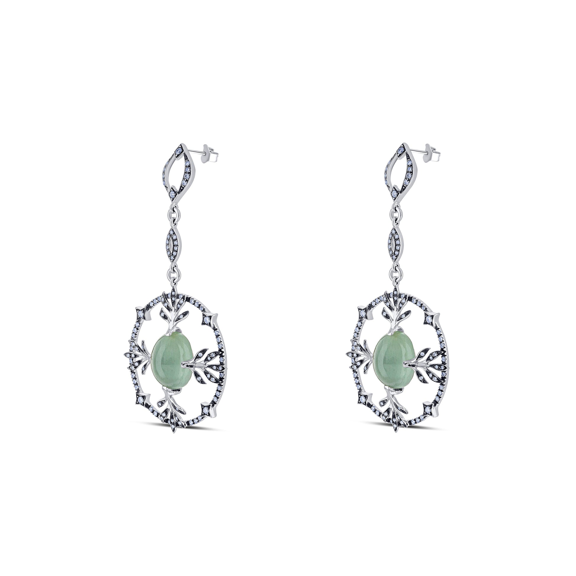 Aquamarine and Diamond Earring