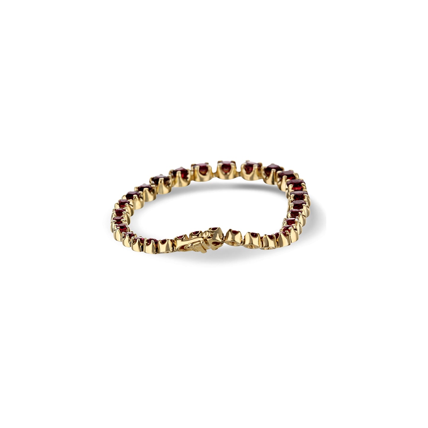 14K Yellow Gold Graduated Ruby Bracelet