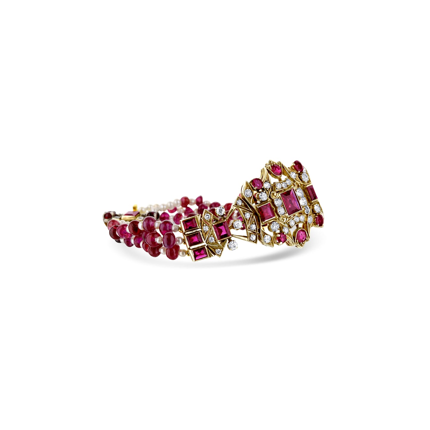 Victorian Ruby And Diamond Bracelet