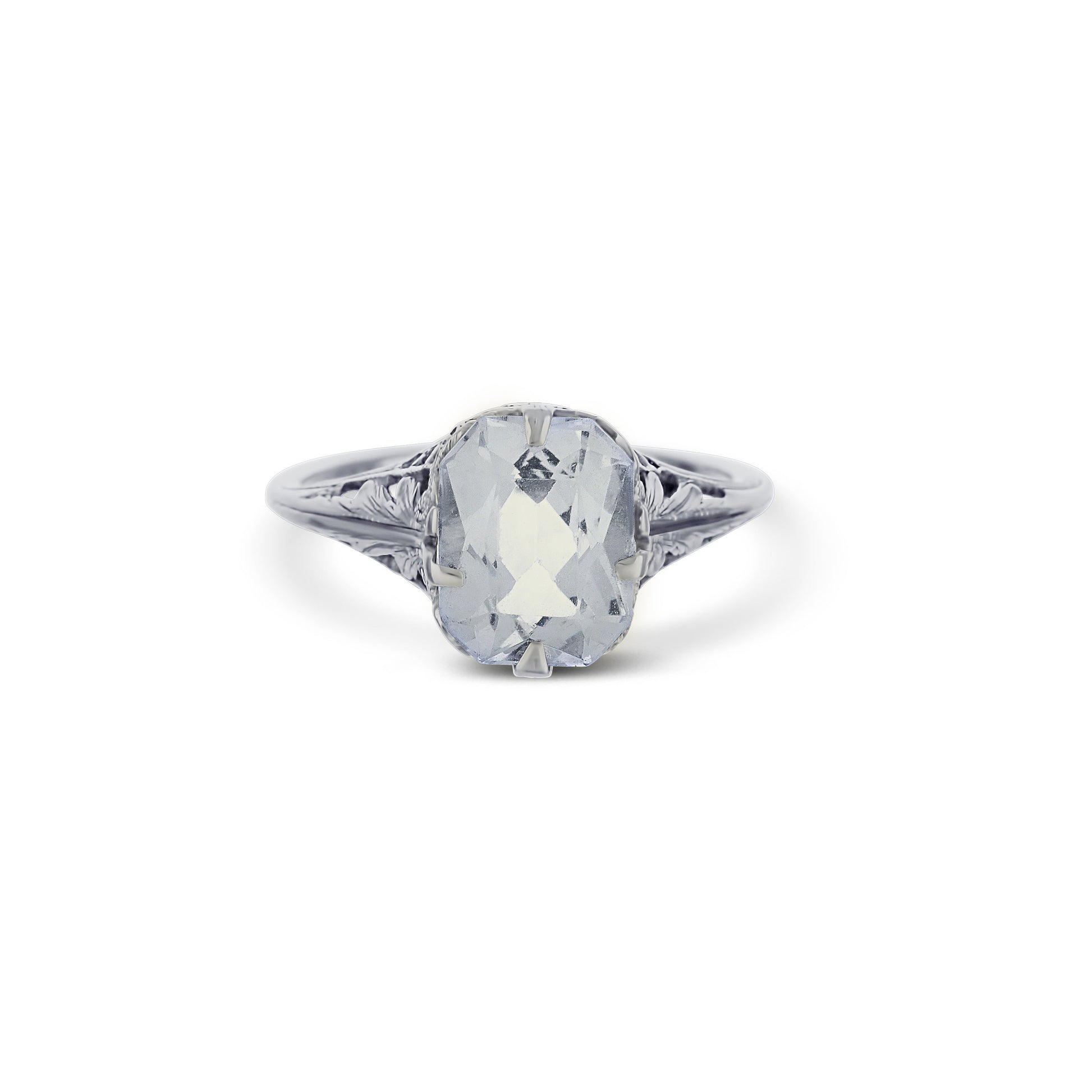 Art Deco Style Aquamarine Ring