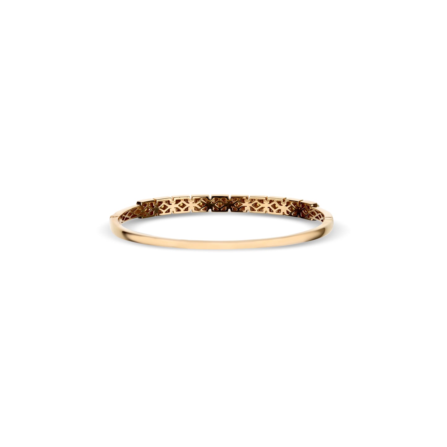 18K  Rose Gold Odelia Yellow Diamond With White Diamonds Halo Bangle