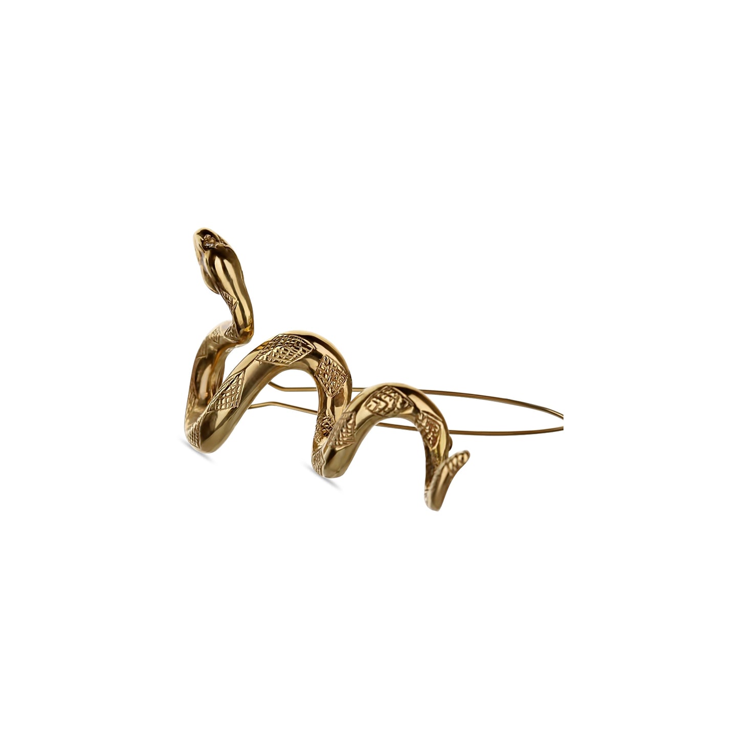 14k Yellow Gold Snake Barrette