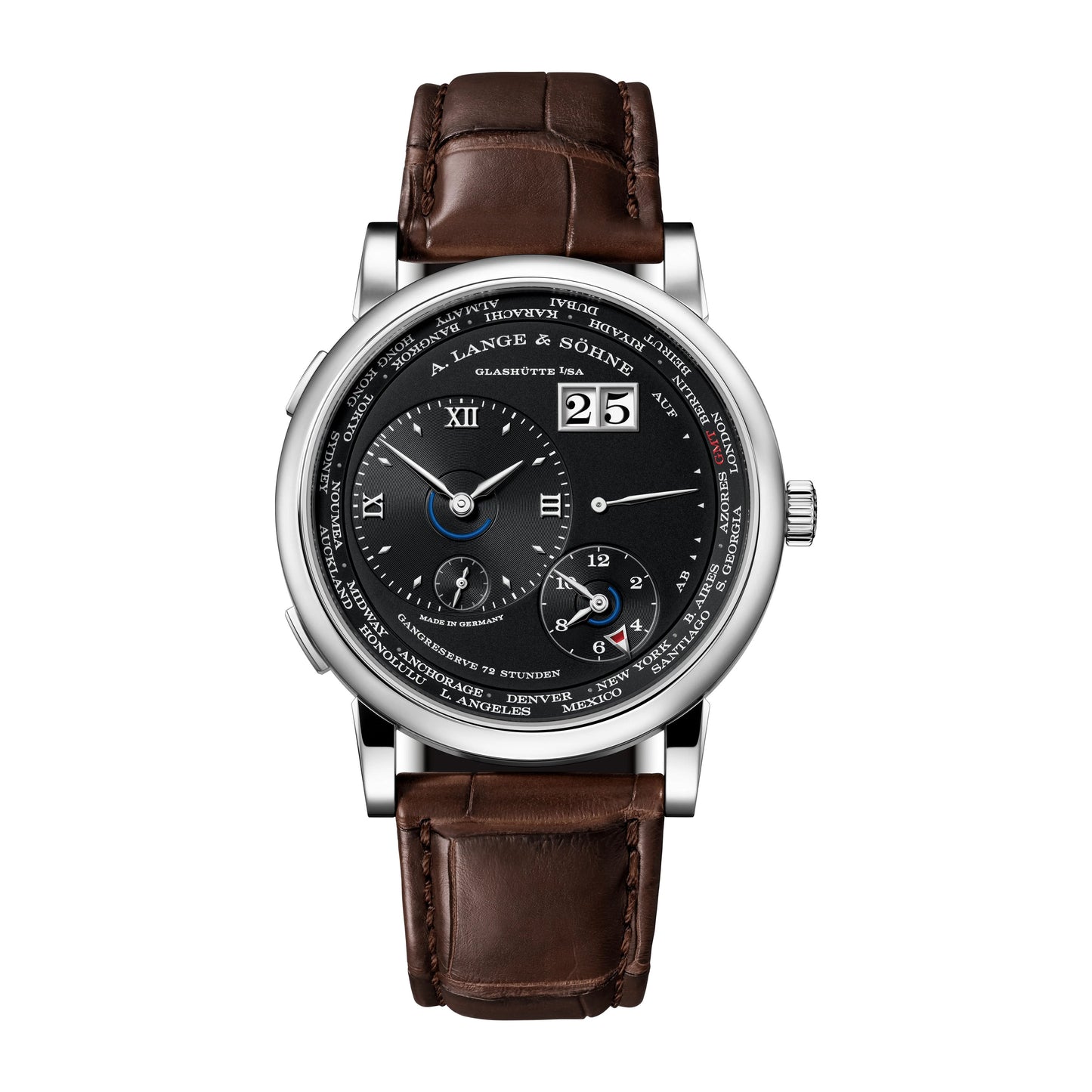 A.Lange & Sohne Lange 1 Time Zone Watch, 41.9mm Black Dial, 136.029