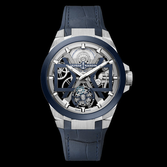 Ulysse Nardin Blast Tourbillon Watch, 45mm Blue Dial, 1723-400/03