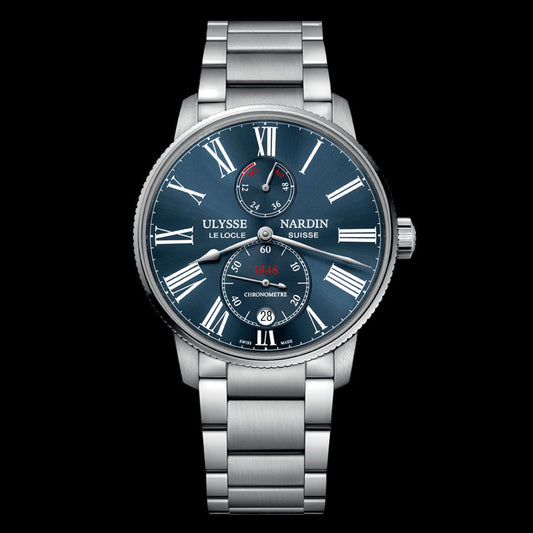 Ulysse Nardin Marine Torpilleur Watch, 42mm Blue Dial, 1183-310-7M/43