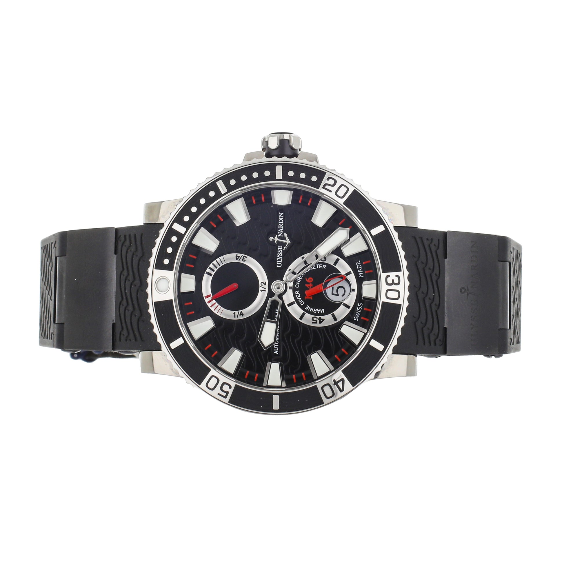 Ulysse Nardin Maxi Marine Diver Watch, 45mm Black Dial, 263-90-3C/72