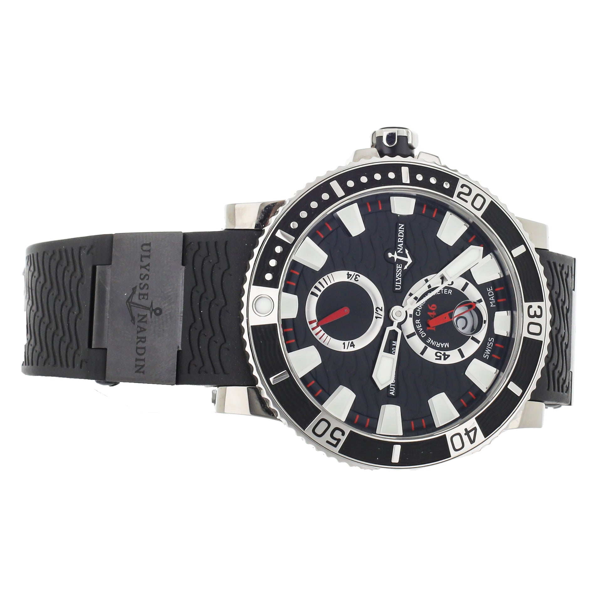 Ulysse Nardin Maxi Marine Diver Watch, 45mm Black Dial, 263-90-3C/72