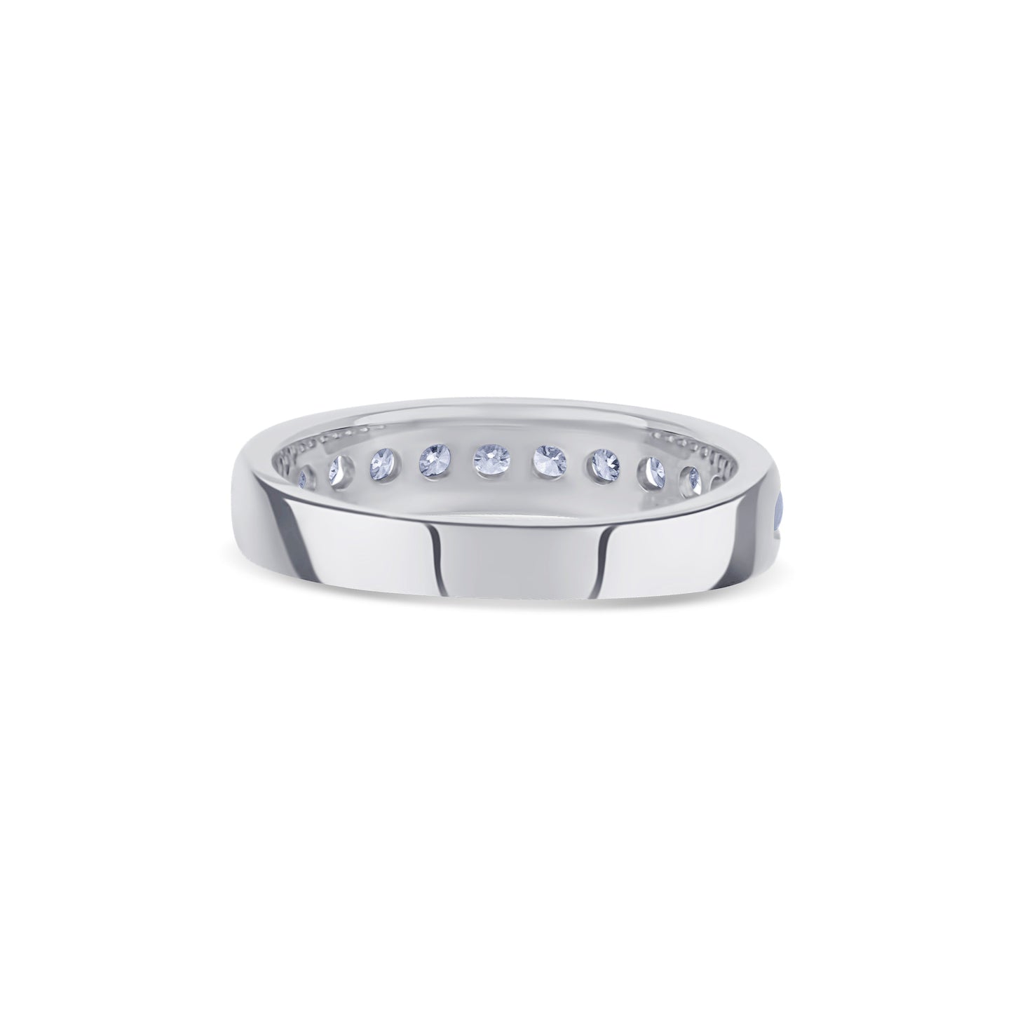 14K White Gold Channel Set Ring