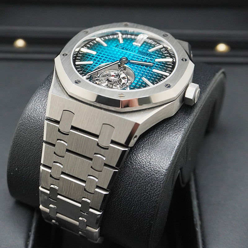 Audemars Piguet  Royal Oak Selfwinding Flying Tourbillon 41mm 26730TI.OO.1320TI.04 Blue Dial