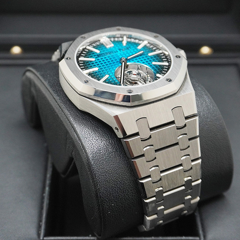 Audemars Piguet  Royal Oak Selfwinding Flying Tourbillon 41mm 26730TI.OO.1320TI.04 Blue Dial