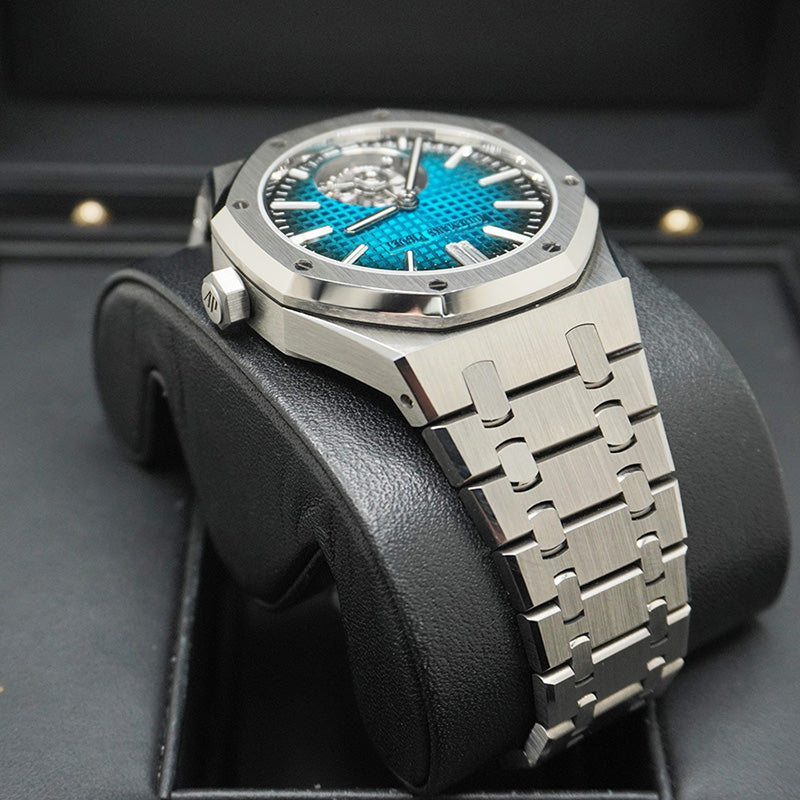 Audemars Piguet  Royal Oak Selfwinding Flying Tourbillon 41mm 26730TI.OO.1320TI.04 Blue Dial