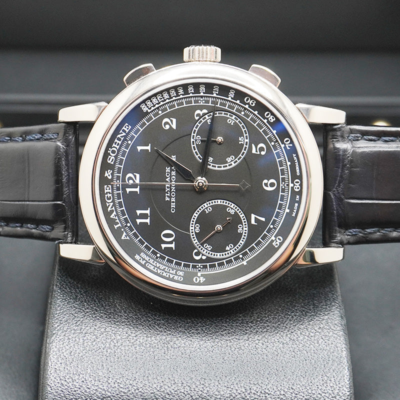 A Lange & Sohne 18kt White Gold 1815 Chronograph 40mm Black Dial Pre-Owned