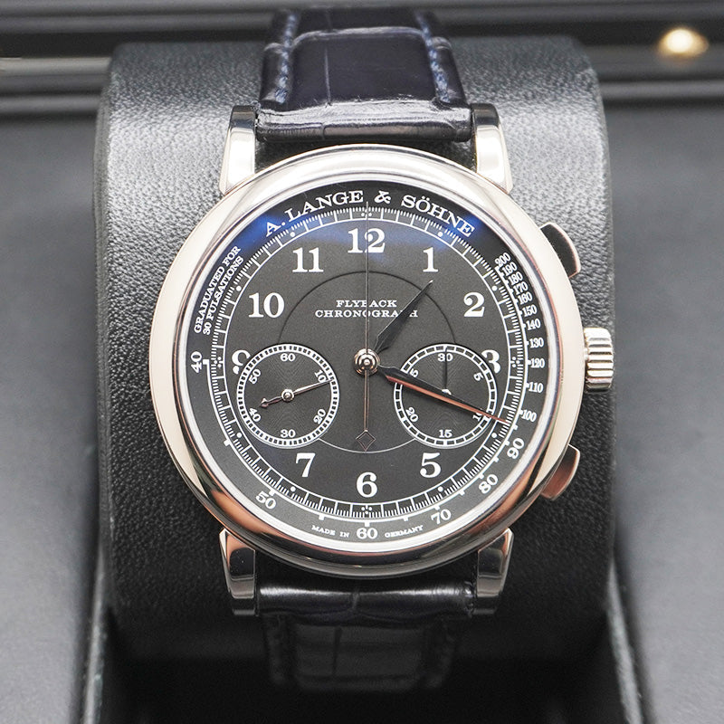 A Lange & Sohne 18kt White Gold 1815 Chronograph 40mm Black Dial Pre-Owned