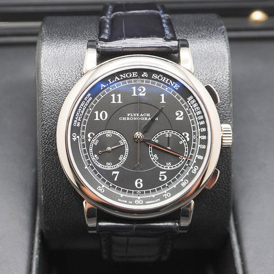 A Lange & Sohne 18kt White Gold 1815 Chronograph 40mm Black Dial Pre-Owned