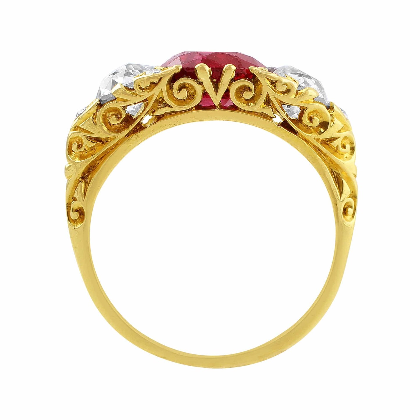 Antique 2.46 ct Ruby Ring, AGL certified