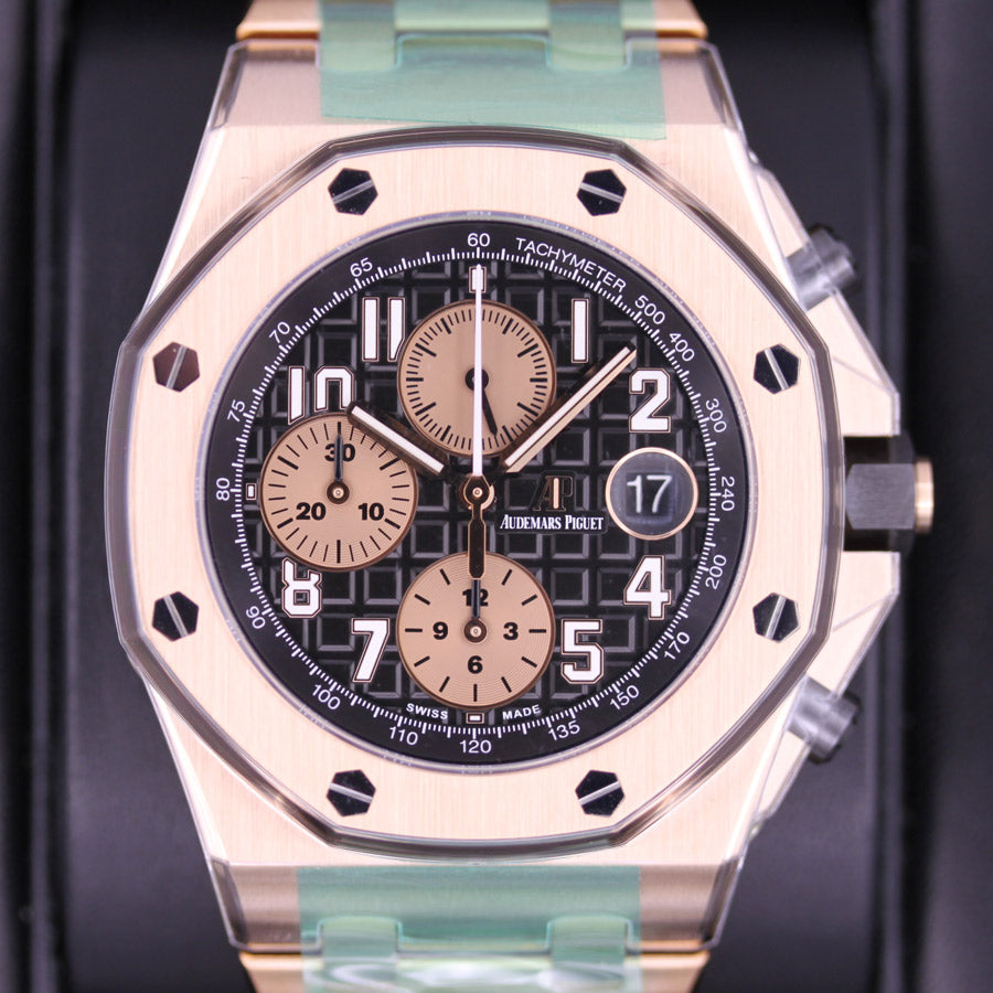 Audemars Piguet "Brick" Royal Oak Offshore Chronograph 42mm 26470OR Black Dial