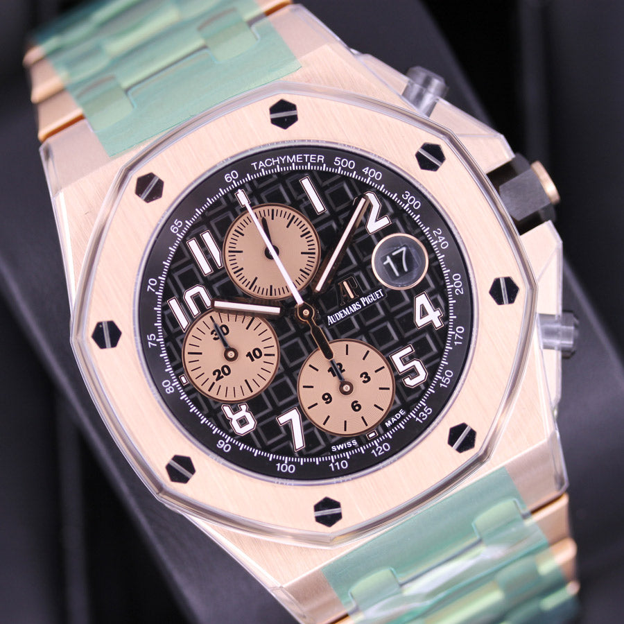 Audemars Piguet "Brick" Royal Oak Offshore Chronograph 42mm 26470OR Black Dial