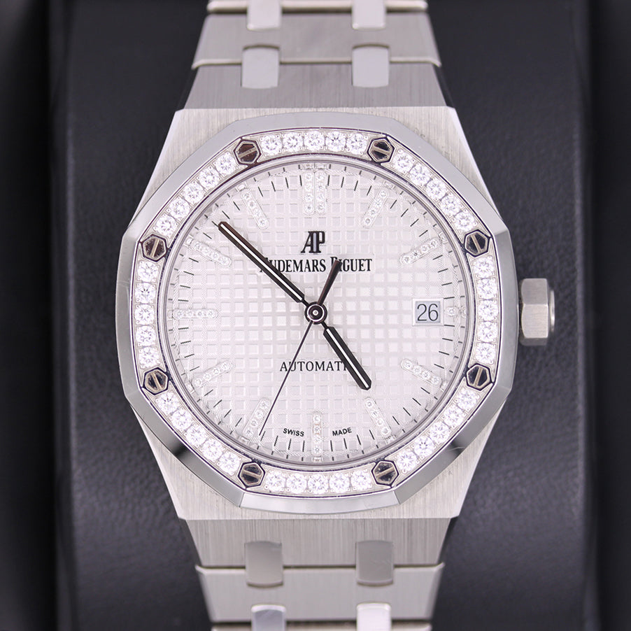 Audemars Piguet Limited Edition QEII CUP 2017 Royal Oak 37mm 15453IP Diamond White Dial Pre-Owned