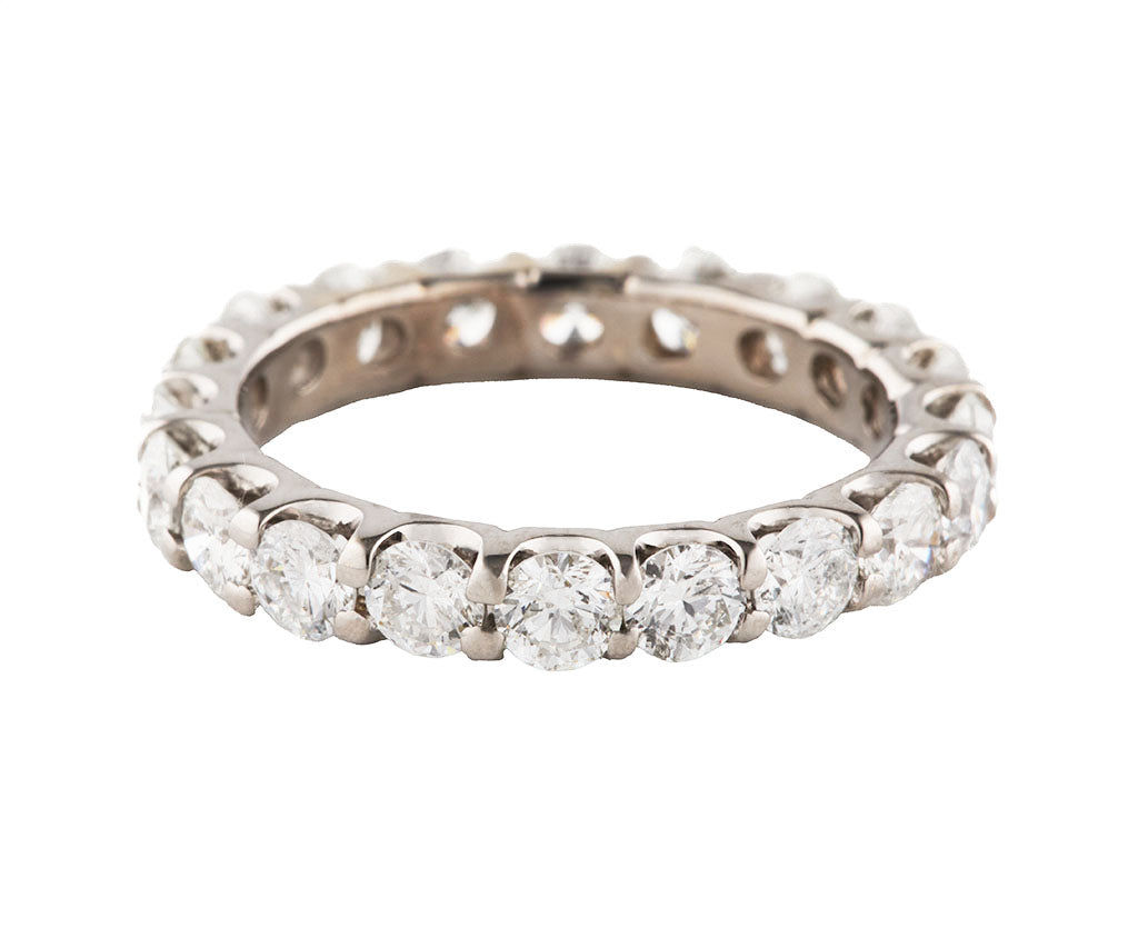 2.25ctw Round Diamond Shared Prong Eternity Wedding Band Ring in 18K