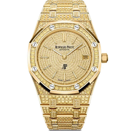 Audemars Piguet Royal Oak "Jumbo" Extra-Thin 39mm Yellow Gold Sapphires 16202BA.HH.1241BA.01