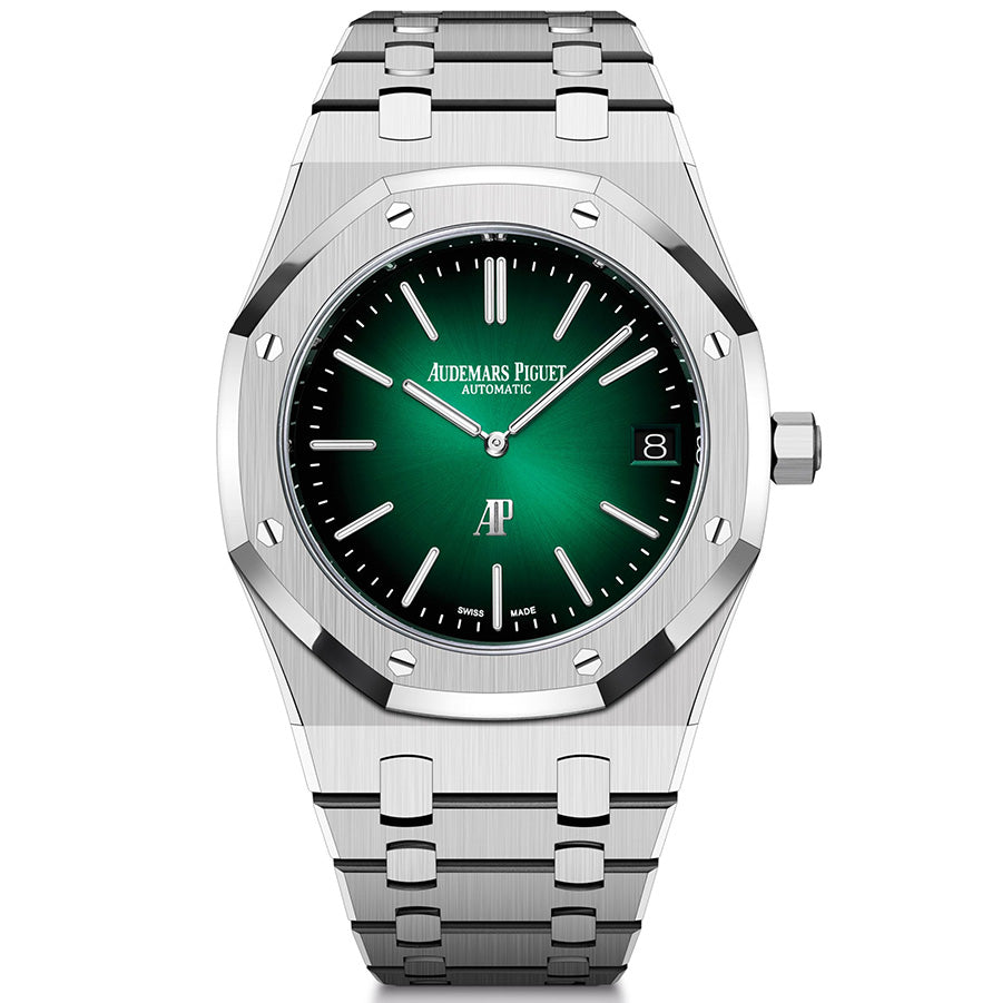 Audemars Piguet Royal Oak "Jumbo 50th Anniversary" Extra-Thin 39mm 16202PT.OO.1240PT.01 Smoked Green Dial