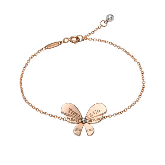 Tiffany & Co. Butterfly Chain Bracelet 18k Rose Gold