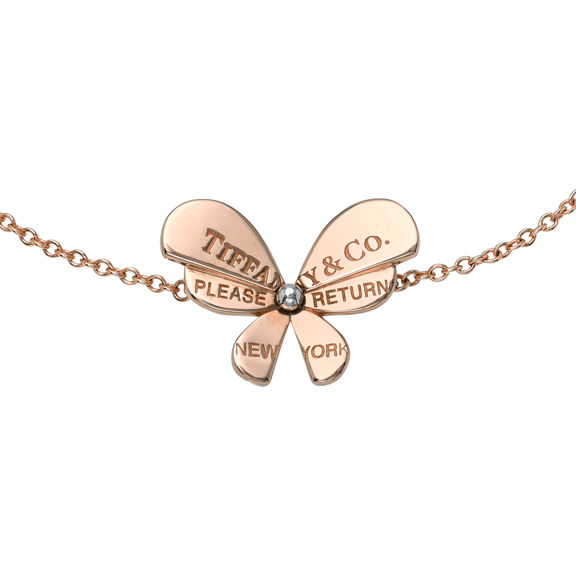 Tiffany & Co. Butterfly Chain Bracelet 18k Rose Gold