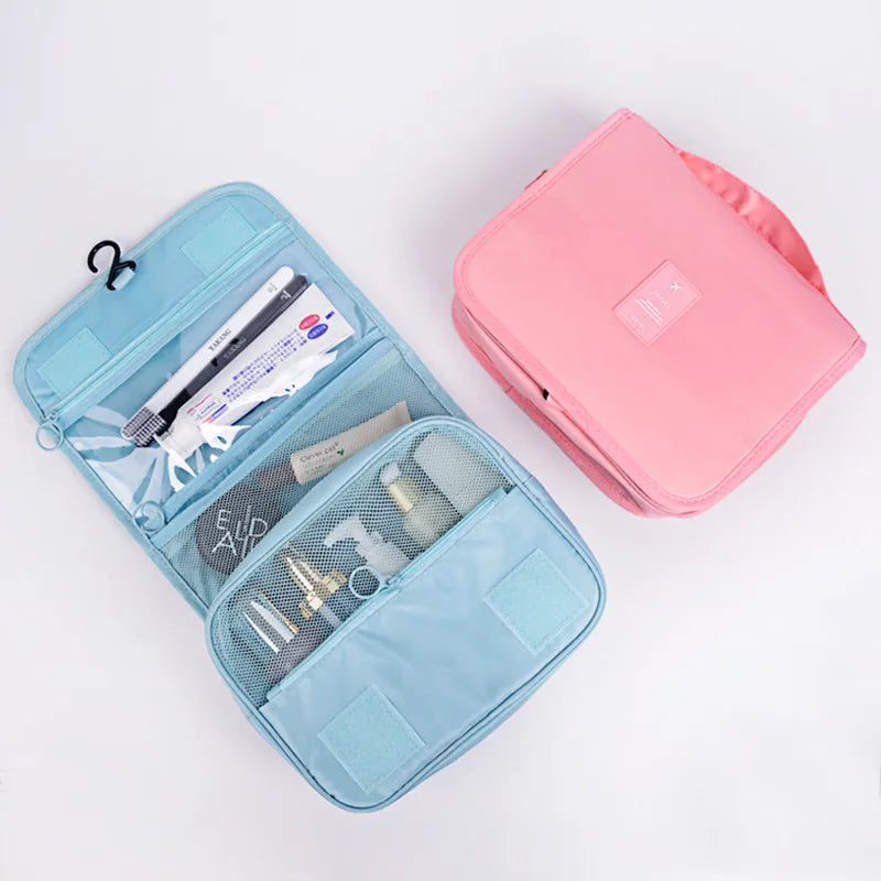 Travel Makeup Bag Waterproof Toiletries Organizer High Quality Women Neceser Bathroom Hook Wash Pouch Hook Storage Bag