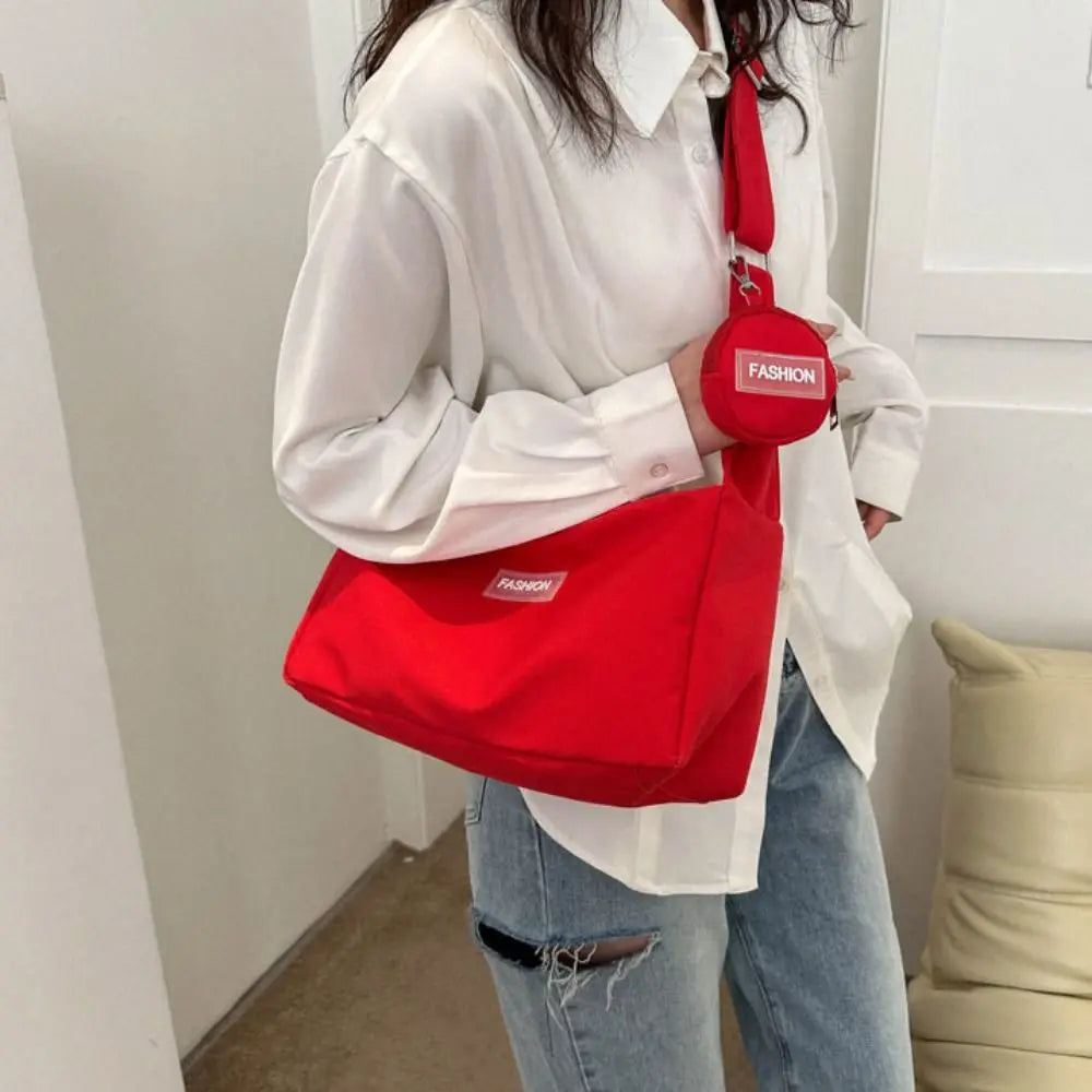 2024 New Autumn/Winter Fashion Korean Version Large Capacity Crossbody Bag Casual Versatile Fashion Lightweight Oxford Bag