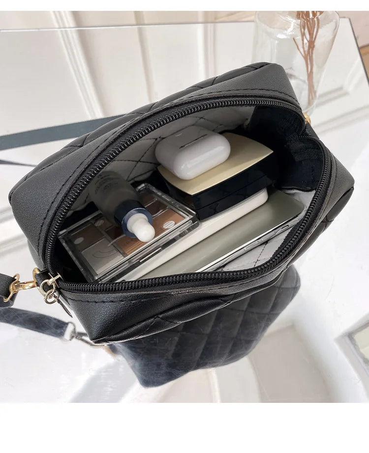 2024 Tassel Small Messenger Bag For Women Trend Lingge Embroidery Camera Female Shoulder Bag Fashion Chain Ladies Crossbody Bags