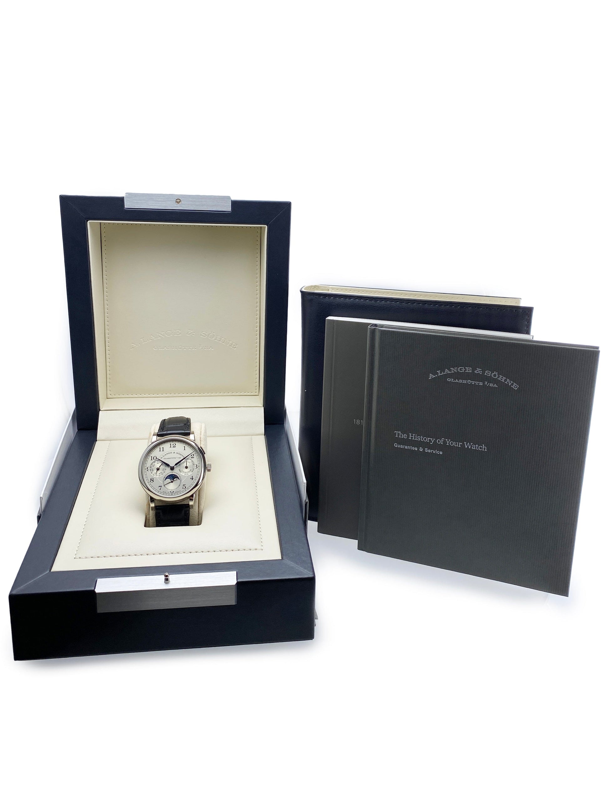 A. Lange & Sohne 1815 Annual Calendar 238.026 Mens Watch Box Papers