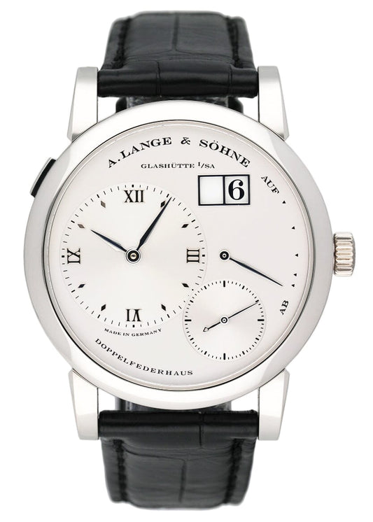 A. Lange & Sohne Lange 1 101.025 Silver Dial Platinum Mens Watch With Papers