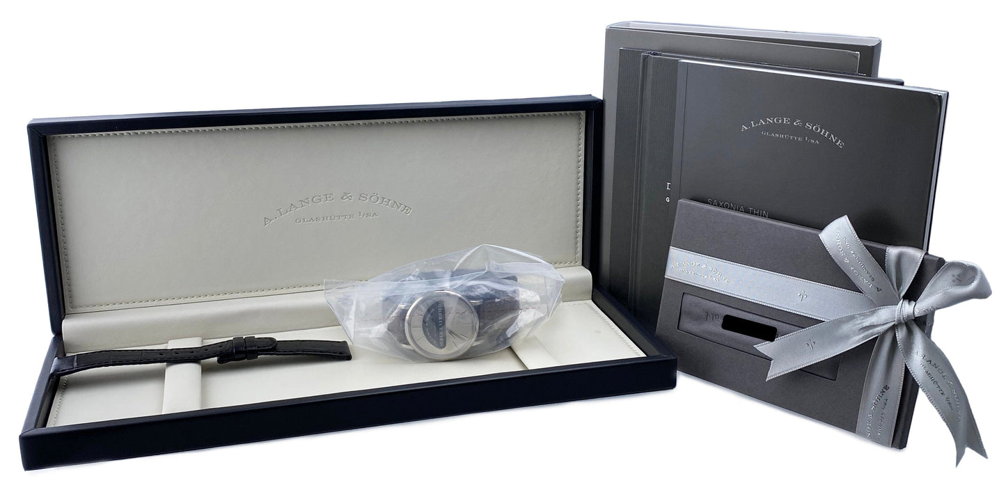 A. Lange & Sohne Saxonia Thin 201.027 18K White Gold Watch Box Papers