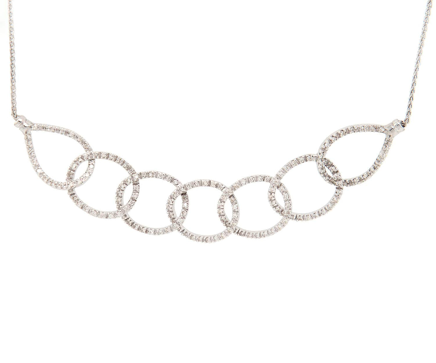 1.00ctw Diamond Interlocking Circles Necklace in 14K and 18K