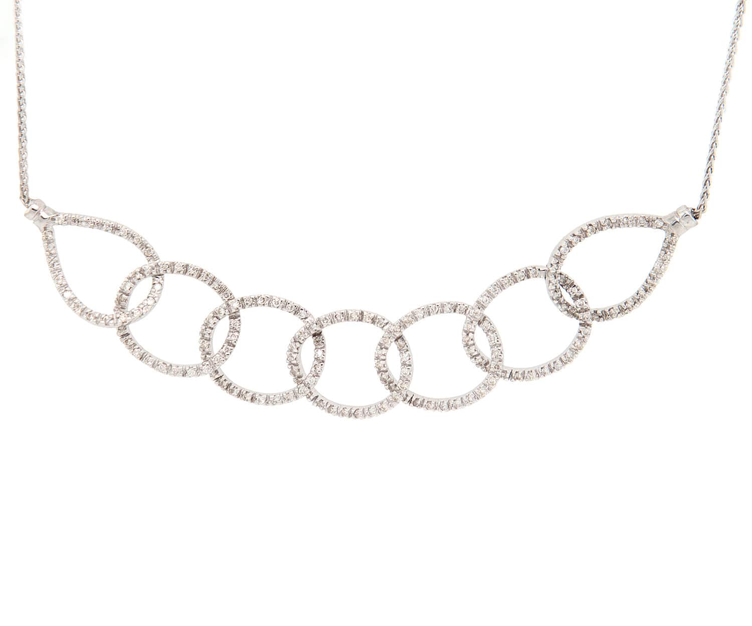 1.00ctw Diamond Interlocking Circles Necklace in 14K and 18K