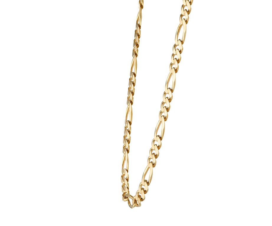 4.0MM Polished Figaro Link Chain Necklace in 14K