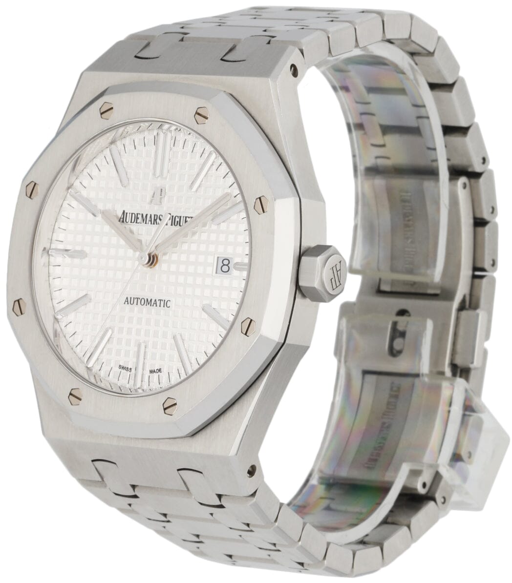 Audemars Piguet 15400ST White Dial  Steel Mens Watch Box Papers