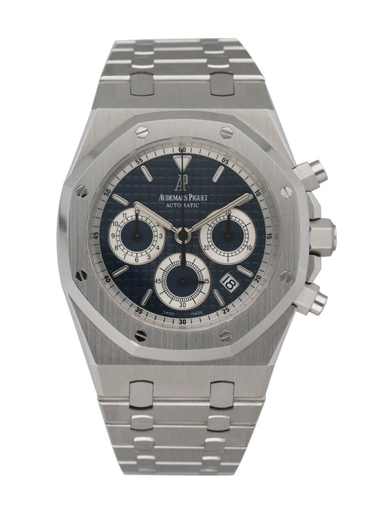 Audemars Piguet 26022BC 18K White Gold Chronograph Blue Dial