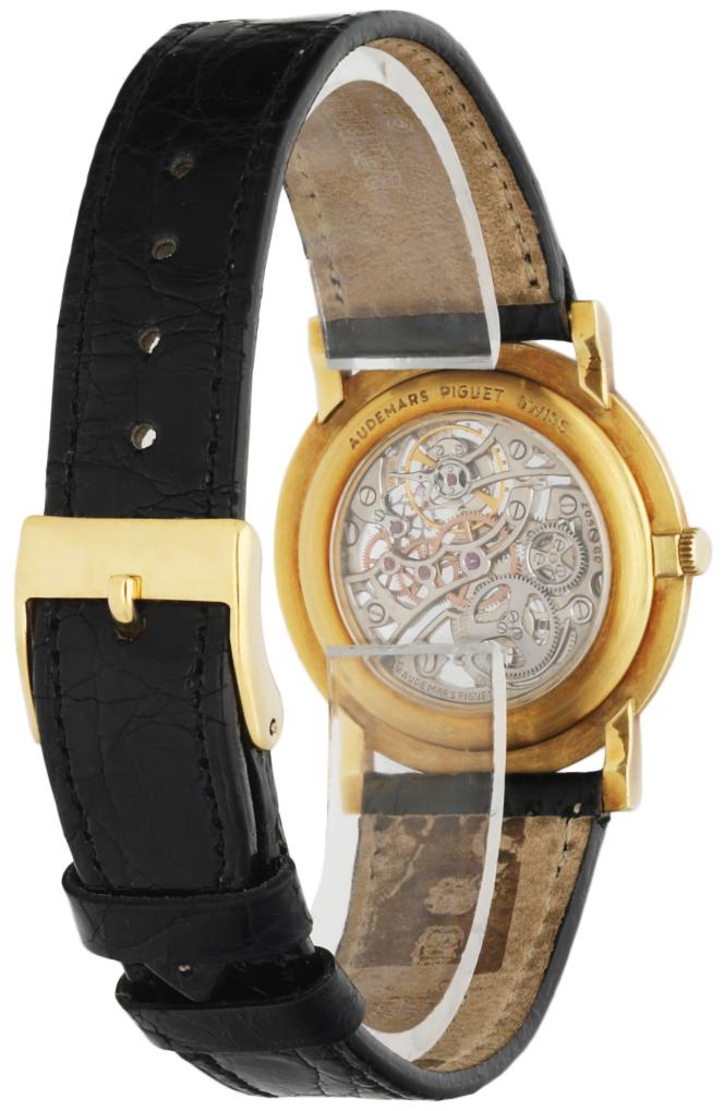 Audemars Piguet 5214 18K Yellow Gold Skeleton Dial Vintage Men's Watch