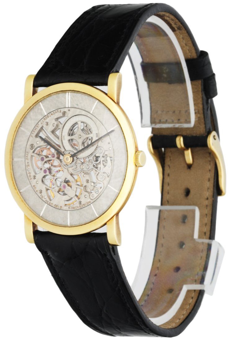 Audemars Piguet 5214 18K Yellow Gold Skeleton Dial Vintage Men's Watch