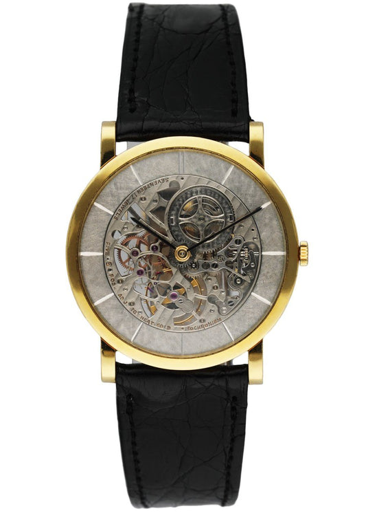 Audemars Piguet 5214 18K Yellow Gold Skeleton Dial Vintage Men's Watch