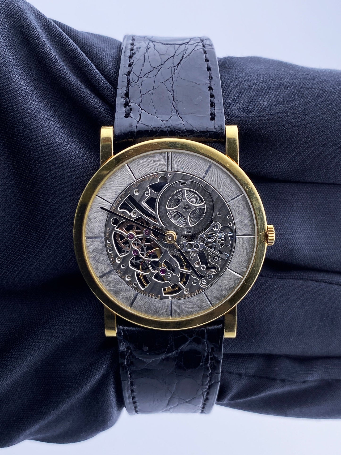 Audemars Piguet 5214 18K Yellow Gold Skeleton Dial Vintage Men's Watch