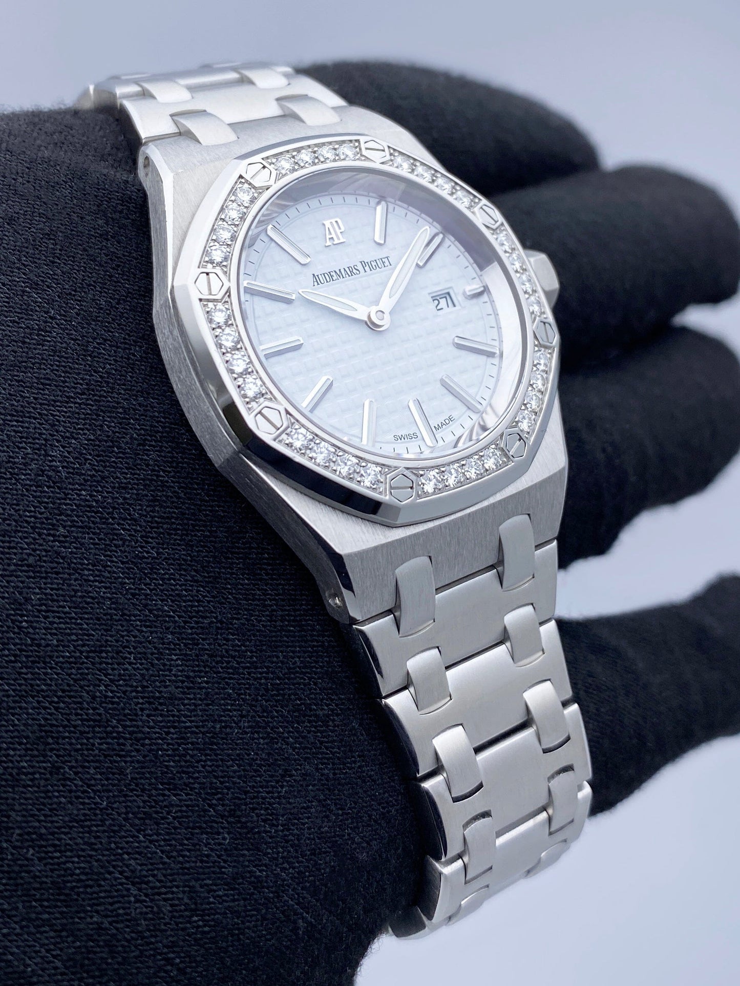 Audemars Piguet 67601ST Diamond White Dial Steel Ladies Watch