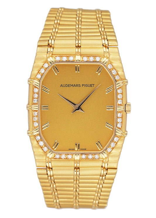 Audemars Piguet Bamboo Diamond Champagne Mens Watch