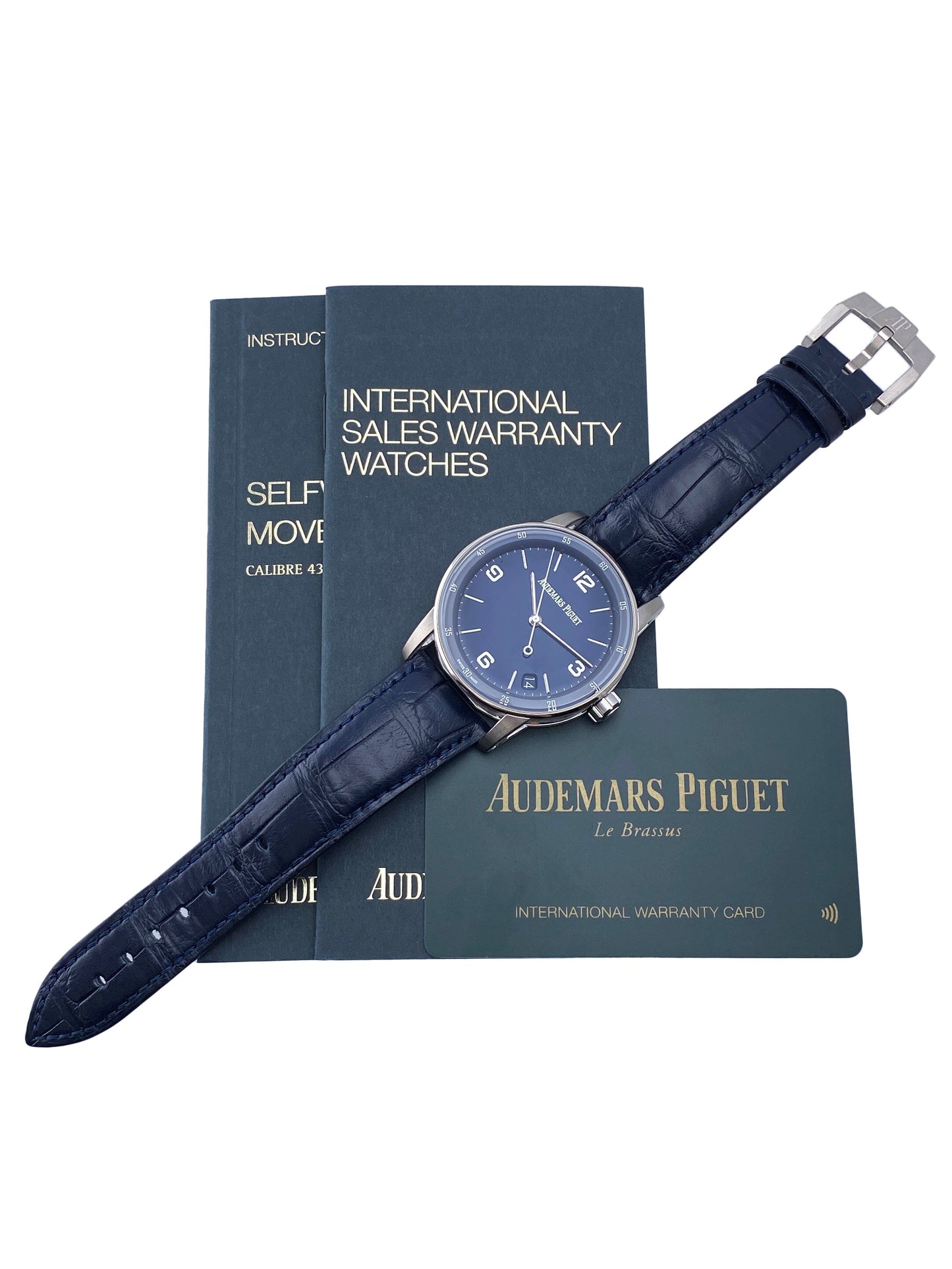 Audemars Piguet Code 11.59 15210BC Blue Dial Mens Watch Papers